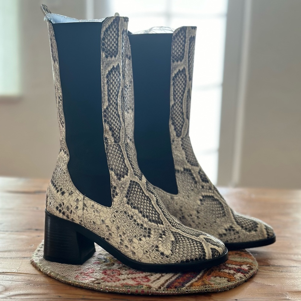 Miista Snakeskin-effect Boots